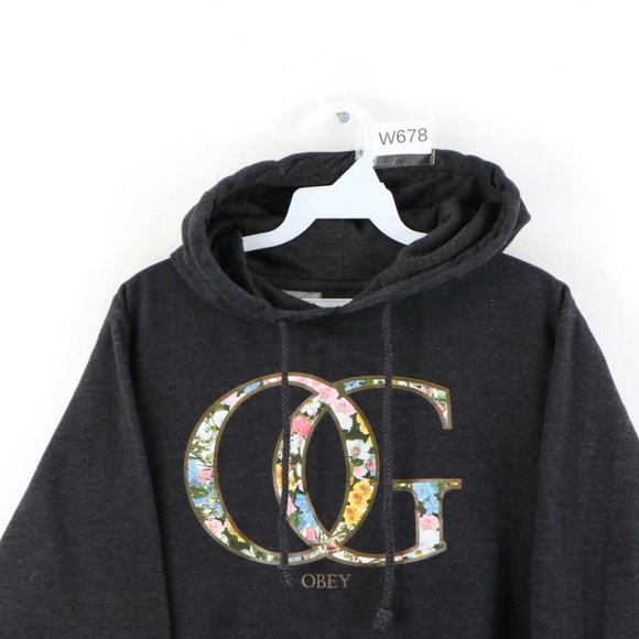 Obey Giant Floral OG Spell Out Hoodie Sweatshirt - Picture 2 of 8